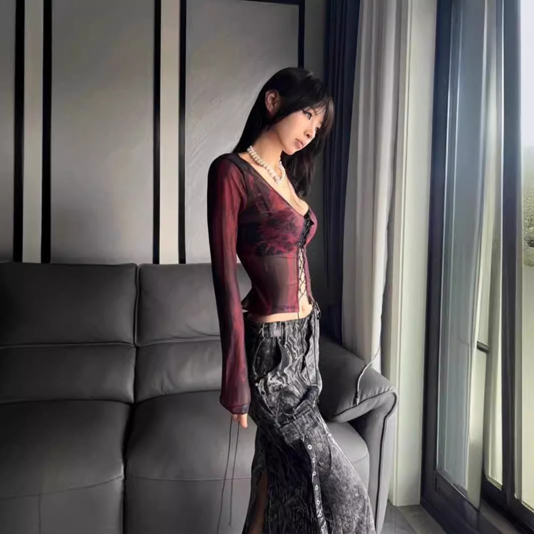 Pure Desire Yabi Culture Short Sweet And Spicy Clothing For Women Spring And Autumn