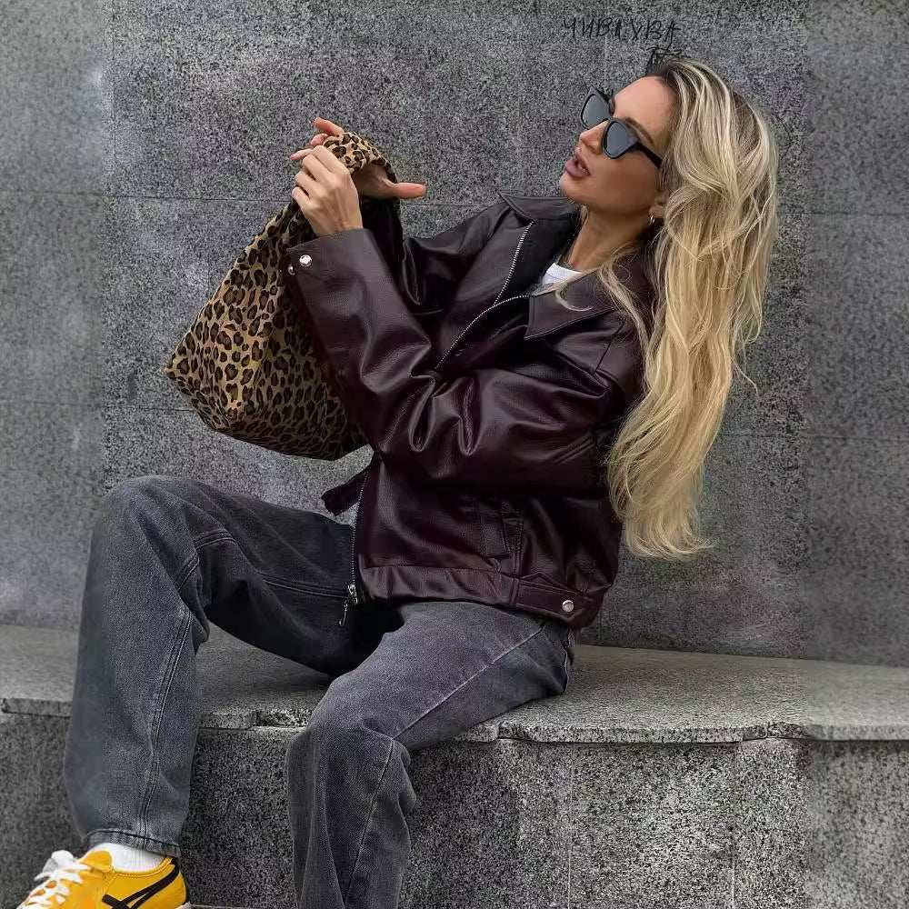 Lapel Zipper Jacket