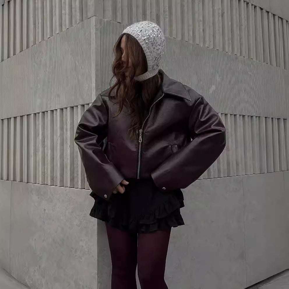 Lapel Zipper Jacket