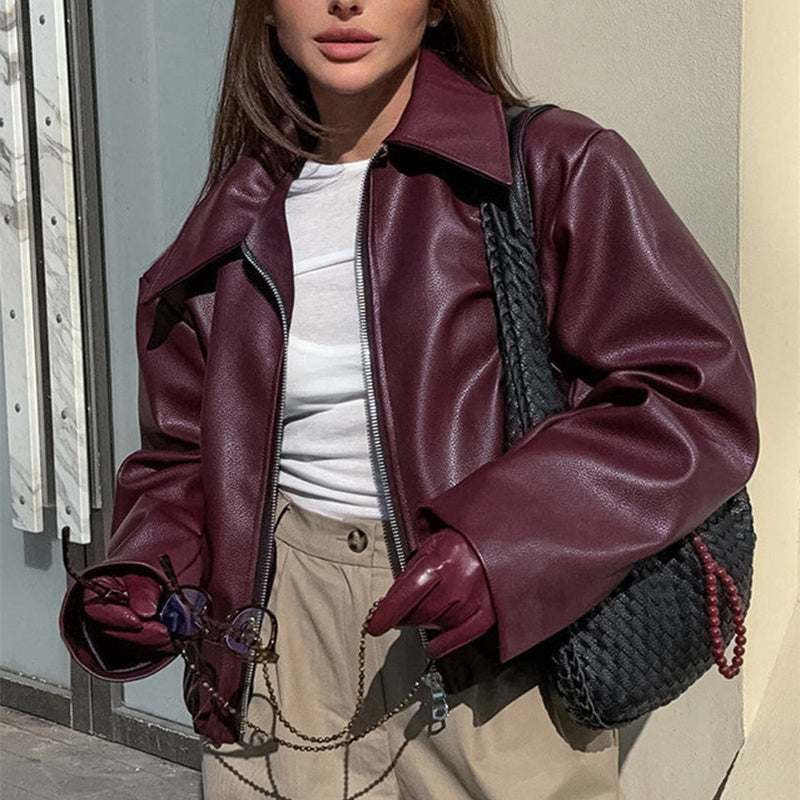 Lapel Zipper Jacket