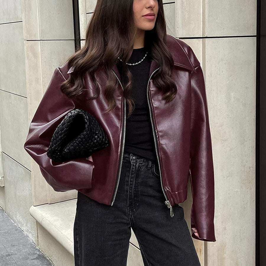 Lapel Zipper Jacket